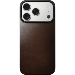 NOMAD Magnetic Leather Back Apple iPhone 17 Pro MagSafe, Horween leather (rustic brown)
