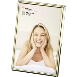 Walther Metal Photo Frame with Gold Trim WD015G 10x15 cm
