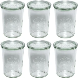 Weck Glass Food Storage Containers Set, Green, 6 pcs