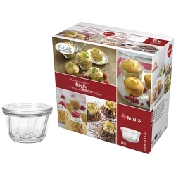 WECK Στρογγυλό Βάζο Muffin 165 ml - Σετ 6