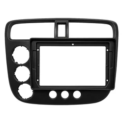 VenCore 3550-0445B 9" Front Panel Fascia for Honda Civic 2001-2005 with Wiring & CANbus Box - Black