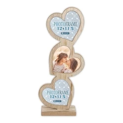 Κορνίζες γκαλερί ZEP Frida 3x12x11,5 Wood Frame with 3 Hearts RE333