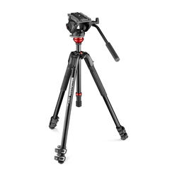 Manfrotto 500 Video Head with 190X Aluminum Tripod Kit (MVK500190XV / 500190XV)