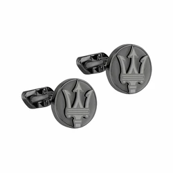 Maserati Μανικετόκουμπα από Ατσάλι σε Μαύρο Χρώμα JM418ANK10