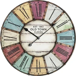 TFA Antique Wooden Copper Wall Clock Ø60 cm, Model 60.3021