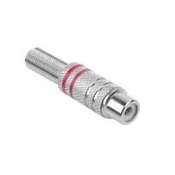 Default RCA Jack Female Metallic Red DM-0065B