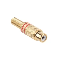 Default DM RCA Female Connector Gold Plated Red