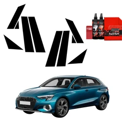 GrizzGlass BodyShield Black pillar film for Audi A3 8Y Sportback (2020-2023) [8in1]