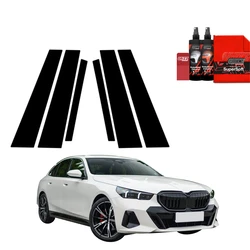 GrizzGlass BodyShield Black pillar film for BMW 5 Kombi G60 520d (2024-2025) [6in1]