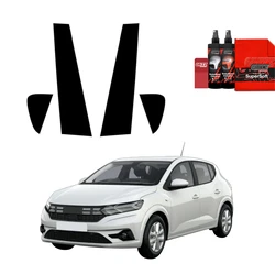 GrizzGlass BodyShield Black pillar film for Dacia Sandero (2020-2024) [4in1]