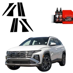 GrizzGlass BodyShield Black pillar film for Hyundai Tucson Facelift (2024-2025) [8in1]