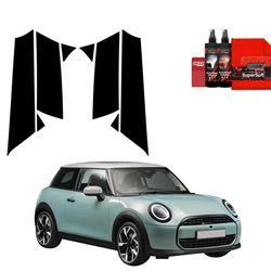GrizzGlass BodyShield Black pillar film for Mini Cooper S (2023-2025) [8in1]