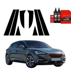 GrizzGlass BodyShield Black pillar film for Seat Leon (2024-2025) [8in1]