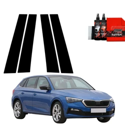 GrizzGlass BodyShield Black pillar film for Skoda Scala (2019-2023) [4in1]