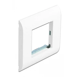 Bάση πρίζας DeLOCK module με frame Easy 45 81300, 80x80mm, λευκό