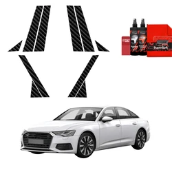 GrizzGlass BodyShield Carbon pillar film for Audi A6 C8 Sedan (2018-2023) [10in1]