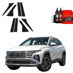 GrizzGlass BodyShield Carbon pillar film for Hyundai Tucson Facelift (2024-2025) [8in1]