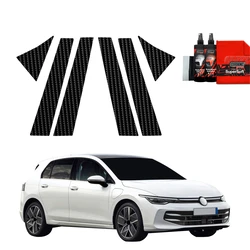 GrizzGlass BodyShield Carbon pillar film for Volkswagen VW Golf 8 Hatchback (2024-2025) [6in1]