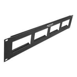 Patch Panel Delock Easy 45 81378, 19", 2U, 90.5x45.2mm x4, μαύρο