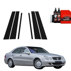 GrizzGlass BodyShield Carbon pillar film for Mercedes Benz E-Class W211 Sedan (2002-2009) [6in1]
