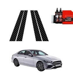 GrizzGlass BodyShield Carbon pillar film for Mercedes C-Class (2021-2025) [4in1]