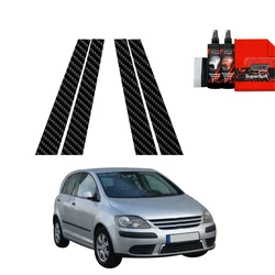 GrizzGlass BodyShield Carbon pillar film for Volkswagen Golf Plus Hatchback 5D (2004-2008) [4in1]