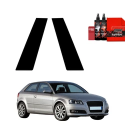 GrizzGlass BodyShield Black pillar film for Audi A3 8P Hatchback 3D Facelift (2008-2013) [2in1]