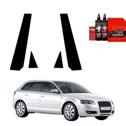 GrizzGlass BodyShield Black pillar film for Audi A3 8P Hatchback 5D (2008-2012) [4in1]