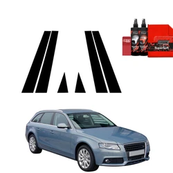 GrizzGlass BodyShield Black pillar film for Audi A4 B8 Avant (2007-2011) [6in1]