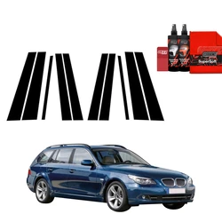 GrizzGlass BodyShield Black pillar film for BMW 5 E61 Kombi LCI (2007-2010) [10in1]