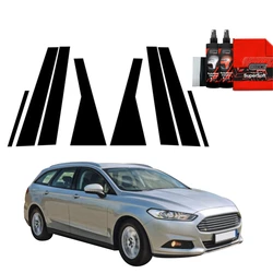 GrizzGlass BodyShield Black pillar film for Ford Mondeo Mk5 Kombi (2014-2019) [8in1]