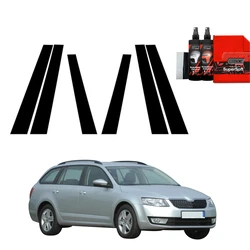 GrizzGlass BodyShield Black pillar film for Skoda Octavia 3 Kombi 5D (2017-2020) [6in1]