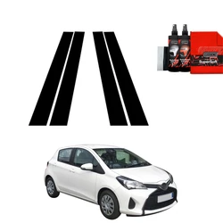 GrizzGlass BodyShield Black pillar film for Toyota Yaris (2011-2016) [4in1]