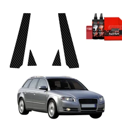 GrizzGlass BodyShield Carbon pillar film for Audi A4 B7 Avant (2004-2008) [4in1]