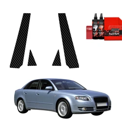 GrizzGlass BodyShield Carbon pillar film for Audi A4 B7 Sedan (2004-2008) [4in1]