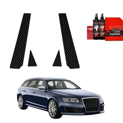 GrizzGlass BodyShield Carbon pillar film for Audi A6 C6 Avant Facelifting (2008-2011) [4in1]