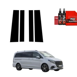 GrizzGlass BodyShield Black pillar film for Mercedes V-Class (2025-2026) [4in1]