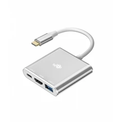 USB Hub Tb Usb C 3w1 - Hdmi, Usb, Pd Silver