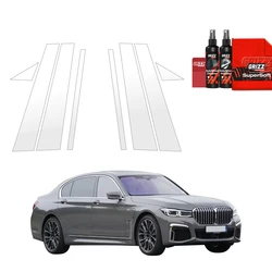 GrizzGlass BodyShield Car Pillars Protective Film BMW 7 G12 (2015-2022) [8in1]
