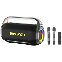 AWEI KT20 Wireless Speaker 400W Bluetooth 5.3 Portable with Karaoke Set Black