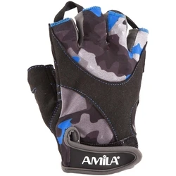 AMILA Amara Lycra Weightlifting Gloves Camo Blue - Size S