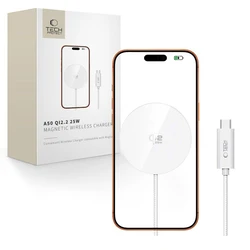 Tech-Protect A50 Magnetic MagSafe Wireless Charger 25W Qi2.2 White