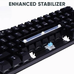 Gaming Πληκτρολόγιο Armaggeddon 61-Keys Wired Mech Red.Sw. Mka-1C Core Linear White