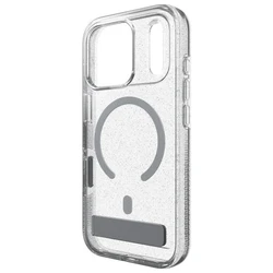 Θήκη ZAGG Milan Snap με στήριγμα για iPhone 18 Pro / 17 Pro — Ασημί με γκλίτερ