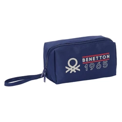 Κασετίνα Benetton Varsity Γκρι Ναυτικό Μπλε 22 x 10 x 10 cm