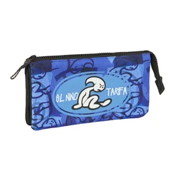 Τριπλή Κασετίνα El Ni?o Roller Μπλε Μαύρο 22 x 12 x 3 cm