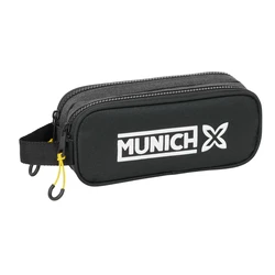 Διπλή Κασετίνα Munich Topo Μαύρο 21 x 8 x 6 cm