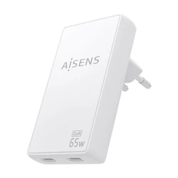 Φορτιστής Τοίχου Aisens ASCH-65W2P077-W Λευκό 65 W