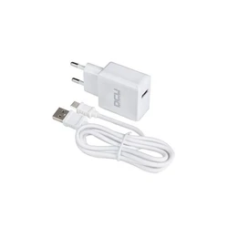 Φορτιστής Τοίχου + Καλώδιο Micro USB C DCU 66826 Λευκό (1 m)