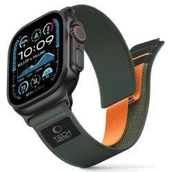 Tech-Protect Nylon Elite Apple Watch 8/9/10/11/SE/Ultra 44/45/46/49mm Green/orange